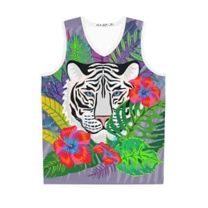 Basketball Jersey (AOP) White Tiger