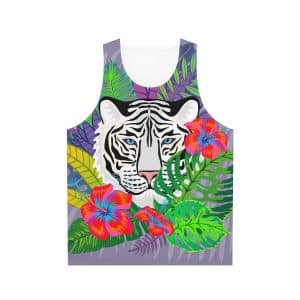 Unisex Tank Top (AOP) White Tiger